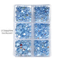 1350pcs/Box Mix Sizes ss6-ss20 glass non hot fix rhinestone flat back crystal stone strass glitters nail diamond for DIY garment