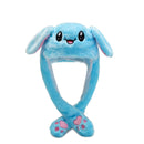 Rabbit Hat Moving Ears Cute Cartoon Toy Hat  Kawaii Funny Hat Birthday Gift Bunny Plush Cap Winter Hat For Kids Adult Girlfriend