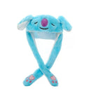 Rabbit Hat Moving Ears Cute Cartoon Toy Hat  Kawaii Funny Hat Birthday Gift Bunny Plush Cap Winter Hat For Kids Adult Girlfriend