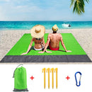 200x210CM Large Beach Mat Anti Sand-free Beach Towel Anti Sand Beach Blanket Pocket Picnic 4 Anchor Wind Prevent Sand Proof Mat