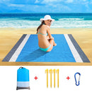 200x210CM Large Beach Mat Anti Sand-free Beach Towel Anti Sand Beach Blanket Pocket Picnic 4 Anchor Wind Prevent Sand Proof Mat