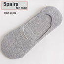 1/5 Pairs Men Cotton Socks Summer Breathable Invisible Boat Socks Nonslip Loafer Ankle Low Cut Short Sock Male Sox for Shoes