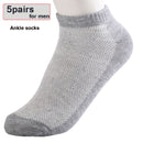 1/5 Pairs Men Cotton Socks Summer Breathable Invisible Boat Socks Nonslip Loafer Ankle Low Cut Short Sock Male Sox for Shoes