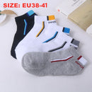 10 Pieces=5 Pairs /Pack Men Cotton Socks Breathable Non-slip Summer Ankle Socks Women Mesh Boat Socks Men Short Socks Plus Size