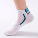10 Pieces=5 Pairs /Pack Men Cotton Socks Breathable Non-slip Summer Ankle Socks Women Mesh Boat Socks Men Short Socks Plus Size