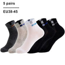 10 Pieces=5 Pairs /Pack Men Cotton Socks Breathable Non-slip Summer Ankle Socks Women Mesh Boat Socks Men Short Socks Plus Size
