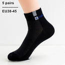 10 Pieces=5 Pairs /Pack Men Cotton Socks Breathable Non-slip Summer Ankle Socks Women Mesh Boat Socks Men Short Socks Plus Size
