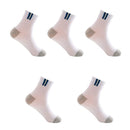 10 Pieces=5 Pairs /Pack Men Cotton Socks Breathable Non-slip Summer Ankle Socks Women Mesh Boat Socks Men Short Socks Plus Size