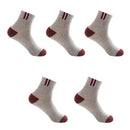 10 Pieces=5 Pairs /Pack Men Cotton Socks Breathable Non-slip Summer Ankle Socks Women Mesh Boat Socks Men Short Socks Plus Size