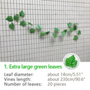 240cm Green Silk Artificial Hanging Ivy Leaf Garland Plants Vine grape Leaves 1Pcs Home Bathroom Decoration Garden Party Decor