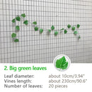 240cm Green Silk Artificial Hanging Ivy Leaf Garland Plants Vine grape Leaves 1Pcs Home Bathroom Decoration Garden Party Decor