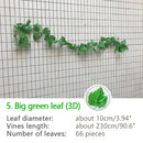 240cm Green Silk Artificial Hanging Ivy Leaf Garland Plants Vine grape Leaves 1Pcs Home Bathroom Decoration Garden Party Decor