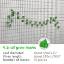 240cm Green Silk Artificial Hanging Ivy Leaf Garland Plants Vine grape Leaves 1Pcs Home Bathroom Decoration Garden Party Decor