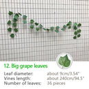 240cm Green Silk Artificial Hanging Ivy Leaf Garland Plants Vine grape Leaves 1Pcs Home Bathroom Decoration Garden Party Decor