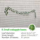 240cm Green Silk Artificial Hanging Ivy Leaf Garland Plants Vine grape Leaves 1Pcs Home Bathroom Decoration Garden Party Decor