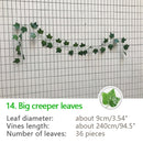 240cm Green Silk Artificial Hanging Ivy Leaf Garland Plants Vine grape Leaves 1Pcs Home Bathroom Decoration Garden Party Decor