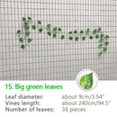 240cm Green Silk Artificial Hanging Ivy Leaf Garland Plants Vine grape Leaves 1Pcs Home Bathroom Decoration Garden Party Decor