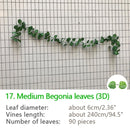 240cm Green Silk Artificial Hanging Ivy Leaf Garland Plants Vine grape Leaves 1Pcs Home Bathroom Decoration Garden Party Decor