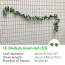 240cm Green Silk Artificial Hanging Ivy Leaf Garland Plants Vine grape Leaves 1Pcs Home Bathroom Decoration Garden Party Decor