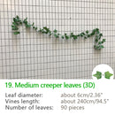 240cm Green Silk Artificial Hanging Ivy Leaf Garland Plants Vine grape Leaves 1Pcs Home Bathroom Decoration Garden Party Decor