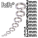 100 or 50 pcs Stainless Steel Split Ring Heavy Duty Fishing Double Ring Connector Fishing Accessories For Fishing Hook Snap Lure