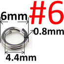 100 or 50 pcs Stainless Steel Split Ring Heavy Duty Fishing Double Ring Connector Fishing Accessories For Fishing Hook Snap Lure