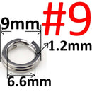 100 or 50 pcs Stainless Steel Split Ring Heavy Duty Fishing Double Ring Connector Fishing Accessories For Fishing Hook Snap Lure