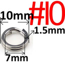 100 or 50 pcs Stainless Steel Split Ring Heavy Duty Fishing Double Ring Connector Fishing Accessories For Fishing Hook Snap Lure