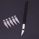 1PC Knife With 6 Blades Engraving Craft Non-slip Plastic Scalpel Hand Tool Cutter Carving Tools
