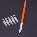 1PC Knife With 6 Blades Engraving Craft Non-slip Plastic Scalpel Hand Tool Cutter Carving Tools