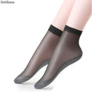 20pcs=10Pairs Summer Bamboo Female Short Socks Free Size Women Socks Tink Crystal Transparent Silk High Quality Socks Girl Ankle