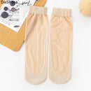 20pcs=10Pairs Summer Bamboo Female Short Socks Free Size Women Socks Tink Crystal Transparent Silk High Quality Socks Girl Ankle