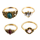 3pcs Hip Hop Punk Open Ring Men Women Jewelry Party Accessories Goth Ring Personality Three Finger Conjoined Chain New Trend