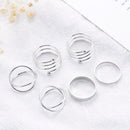 3pcs Hip Hop Punk Open Ring Men Women Jewelry Party Accessories Goth Ring Personality Three Finger Conjoined Chain New Trend