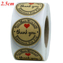 2.5cm 500pcs Stickers Roll Gift Scrapbooking Sealing Stickers Thank You Letter Design Birthday Wedding Present Decoration Labels