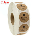 2.5cm 500pcs Stickers Roll Gift Scrapbooking Sealing Stickers Thank You Letter Design Birthday Wedding Present Decoration Labels