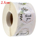 2.5cm 500pcs Stickers Roll Gift Scrapbooking Sealing Stickers Thank You Letter Design Birthday Wedding Present Decoration Labels