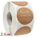 2.5cm 500pcs Stickers Roll Gift Scrapbooking Sealing Stickers Thank You Letter Design Birthday Wedding Present Decoration Labels