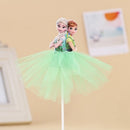 1pcs/Lot Frozen Elsa Anna Princess Cake Cupcake Toppers Cake Flag Girls Birthday Party Decoration Anniversaire Cake Supplies