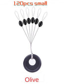 20Group 120pcs Tackle Resistance Space Not To Hurt The Line Vertical silicone Beans Rod Clip/o-shaped Fishing Accessories
