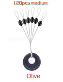 20Group 120pcs Tackle Resistance Space Not To Hurt The Line Vertical silicone Beans Rod Clip/o-shaped Fishing Accessories
