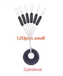 20Group 120pcs Tackle Resistance Space Not To Hurt The Line Vertical silicone Beans Rod Clip/o-shaped Fishing Accessories