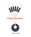 20Group 120pcs Tackle Resistance Space Not To Hurt The Line Vertical silicone Beans Rod Clip/o-shaped Fishing Accessories