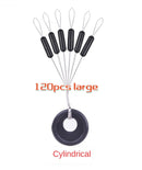 20Group 120pcs Tackle Resistance Space Not To Hurt The Line Vertical silicone Beans Rod Clip/o-shaped Fishing Accessories