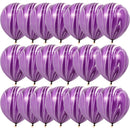 40 Pcs Blue Set Agate Marble Balloons Silver Confetti Balloon Wedding Valentine's Day Baby Shower Birthday Party Decorations