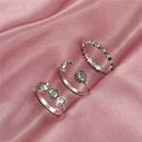 17KM Punk Gold Wide Chain Rings Set For Women Girls Fashion Irregular Finger Thin Rings Gift 2021 Female Jewelry Party