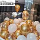 20pcs Chrome Metal Gold Silver Balloon Confetti Set Birthday Party Decorations Adult Kids Helium Globos Air Balls Wedding Decor