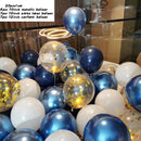 20pcs Chrome Metal Gold Silver Balloon Confetti Set Birthday Party Decorations Adult Kids Helium Globos Air Balls Wedding Decor