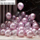 20pcs Chrome Metal Gold Silver Balloon Confetti Set Birthday Party Decorations Adult Kids Helium Globos Air Balls Wedding Decor
