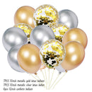 20pcs Chrome Metal Gold Silver Balloon Confetti Set Birthday Party Decorations Adult Kids Helium Globos Air Balls Wedding Decor